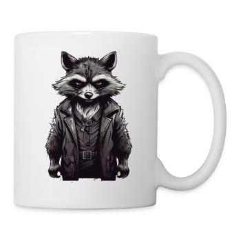 Rascal Rampage: Unleashing the Mad Racoon - Cool - Tasse - Weiß - Rechts