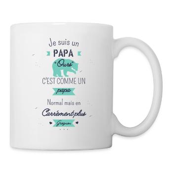 Papa ours - Mug blanc - blanc - Droite