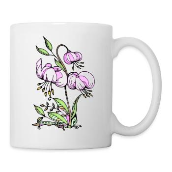 Fleur - Mug blanc - blanc - Droite