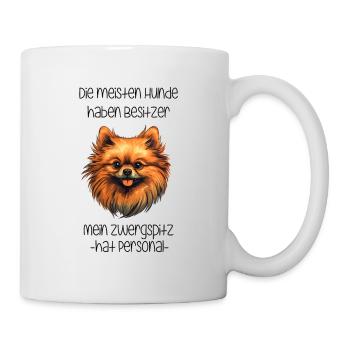 Zwergspitz Besitzer Personal Lustig - Tasse - Weiß - Rechts