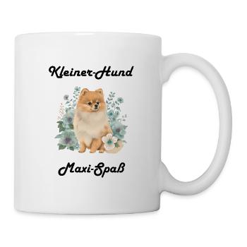 Zwergspitz Kleiner Hund Maximaler Spaß - Tasse - Weiß - Rechts