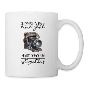 Retro Kamera: Alter ist nur eine Zahl - Tasse - Weiß - Rechts