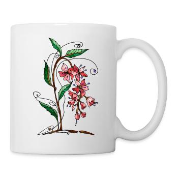 Fleur - Mug blanc - blanc - Droite