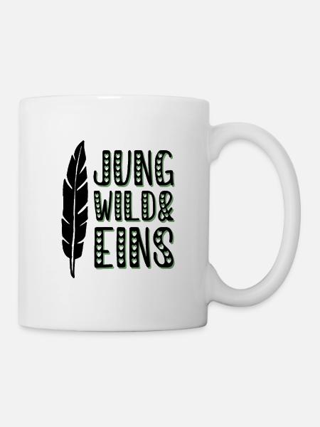 Jung Wild & 1 - Geburtstag - Tasse - Weiß