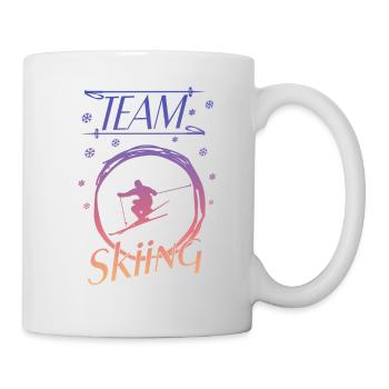team skiing - Tasse - Weiß - Rechts