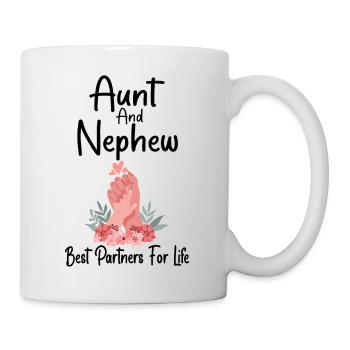 Aunt & Nephew Best Partners For Life Gift Funny - Mug blanc - blanc - Droite