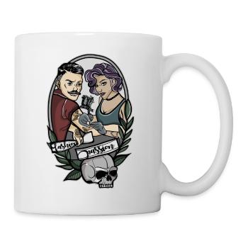 Oldschool Tattoo // Illustration - Tasse - Weiß - Rechts