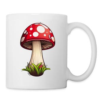 Drôle de champignon de dessin animé - Mug blanc - blanc - Droite
