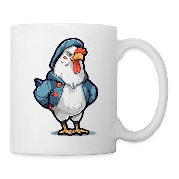 Bobby le coq grognon - Mug blanc - blanc - Droite