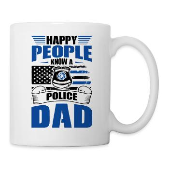 Polizei Polizist Polizeibeamte - Tasse - Weiß - Rechts