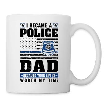 Polizei Polizist Polizeibeamte - Tasse - Weiß - Rechts