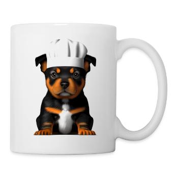 Rottweiler Restaurateur Dogs Cooking Dog Puppy - Mug - white - Right