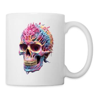 Trippy Skull Skull 3D Punk Pop coloré - Mug blanc - blanc - Droite
