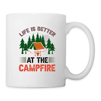 Life is Better at the Campfire - Mug - white - Right