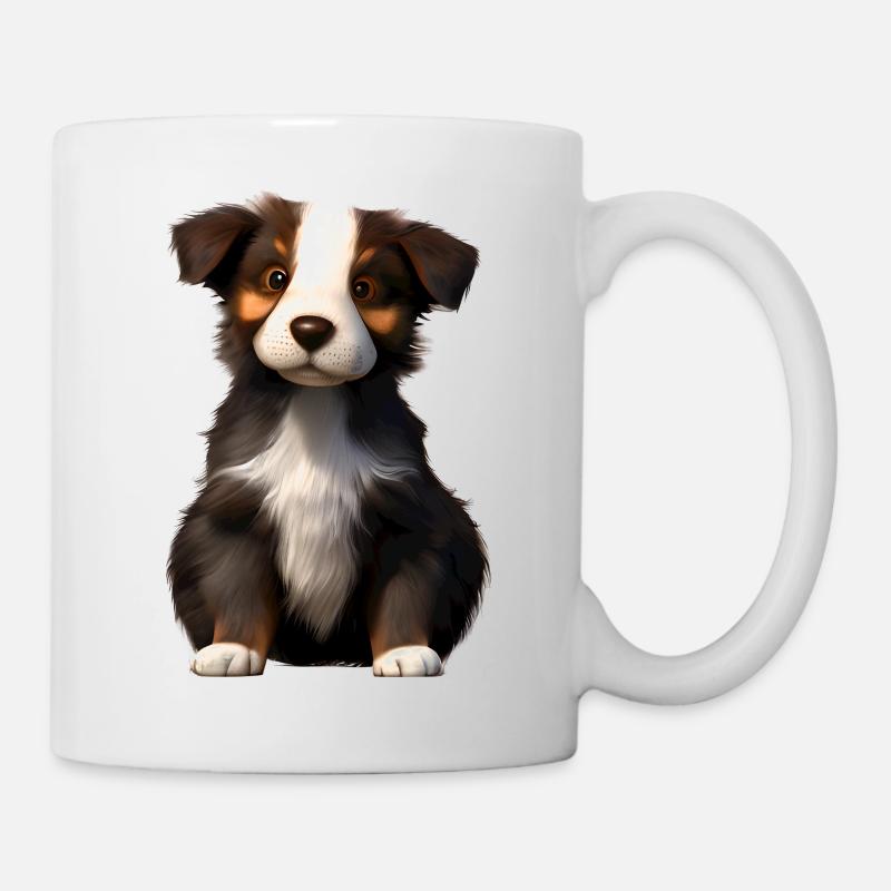 Chiot Berger Australien Propriétaire Chien - Mug blanc - blanc