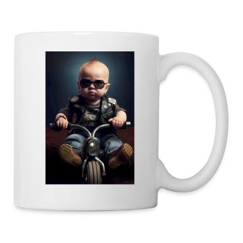 Bébé motard - Mug blanc - blanc - Droite