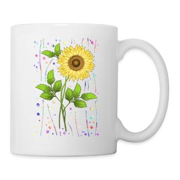 Fleur - Mug blanc - blanc - Droite