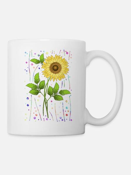Blume - Tasse - Weiß