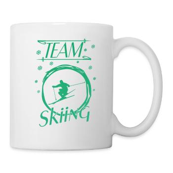 Skiing - Tasse - Weiß - Rechts