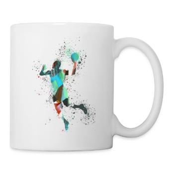 Basket-ball,Jeu,Graffiti,Peinture,Joueur de basket-ball - Mug blanc - blanc - Droite