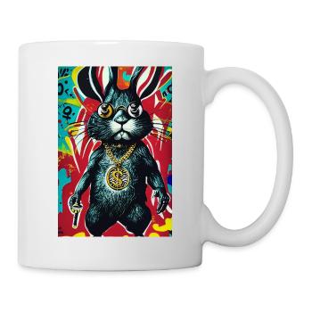 Bunny Pop Art Urban Graffiti Style - Mug blanc - blanc - Droite