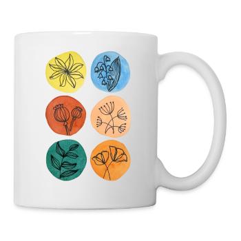 colorful flowers mother's day gift florist flora - Mug - white - Right