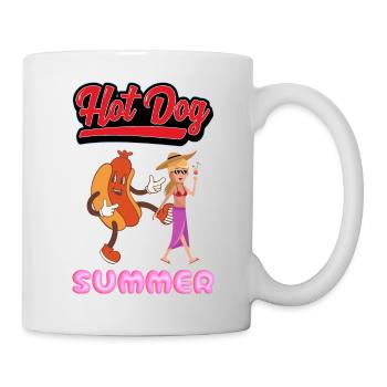 Hot Dog Summer Girl - Mug - white - Right