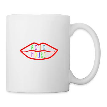 Acid-House-Musik-Logo-Lippe - Tasse - Weiß - Rechts
