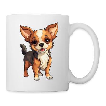 Chihuahua Puppy Cartoon mignon - Mug blanc - blanc - Droite