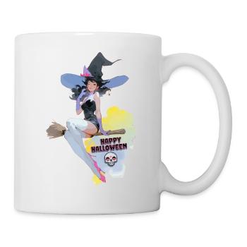 Happy Helloween Witch - Tasse - Weiß - Rechts