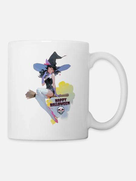 Happy Helloween Witch - Tasse - Weiß