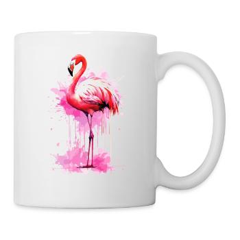 Flamingo Bird Exotic Summer Splash Pink Pink - Mug - white - Right
