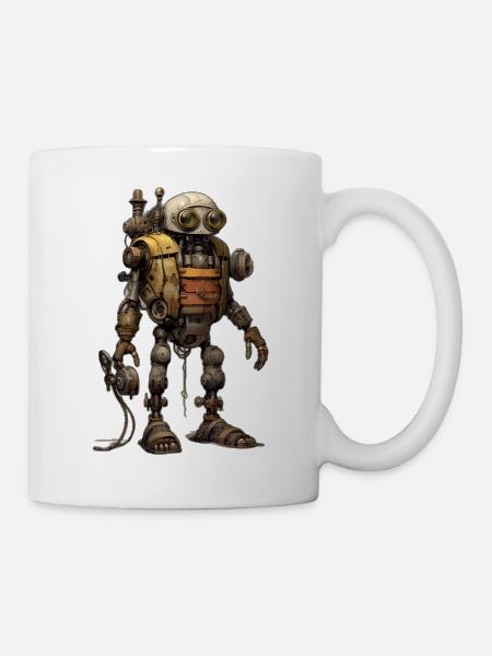 Roboter - Tasse - Weiß