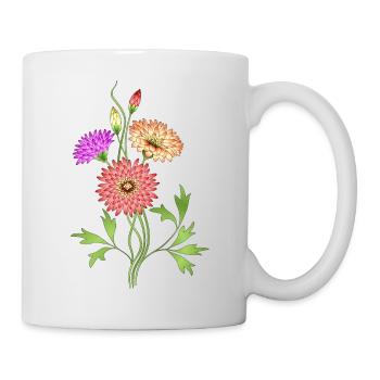 Fleur - Mug blanc - blanc - Droite