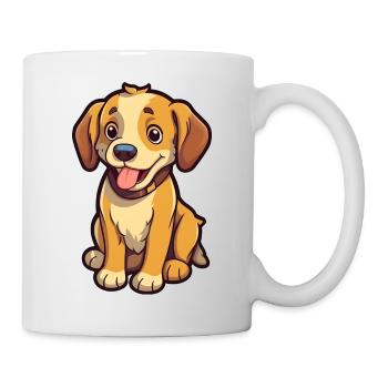 Petit chien mignon « Bailey » dans le style comique - Mug blanc - blanc - Droite