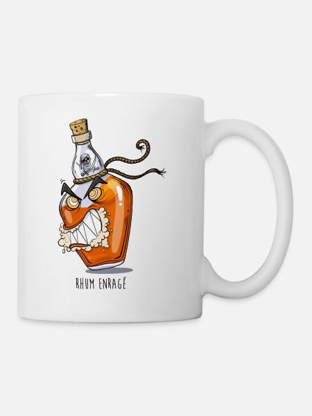 Rabid Rum (schwarz) - Tasse - Weiß