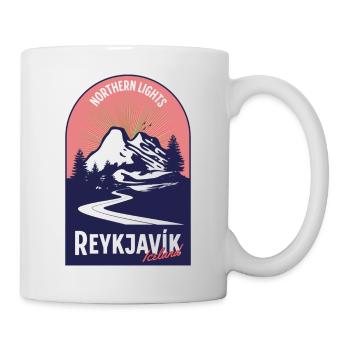 Reykjavik Island Vintage Roadtrip - Tasse - Weiß - Rechts