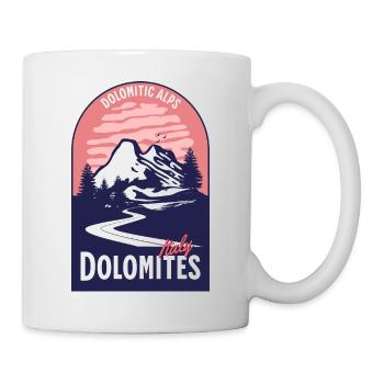 Dolomites Italy Mountain Sunset - Mug - white - Right