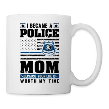 Polizei Polizist Polizeibeamte - Tasse - Weiß - Rechts