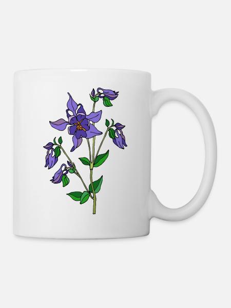 Blumen - Tasse - Weiß