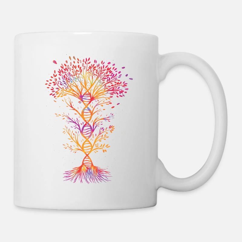 DNA Baum Bunt - Tasse - Weiß