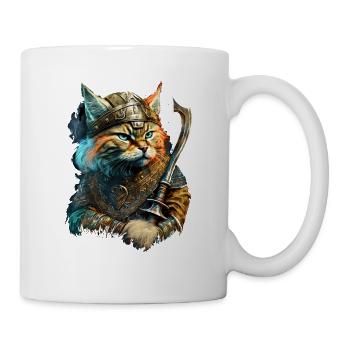 Chat viking - Mug blanc - blanc - Droite