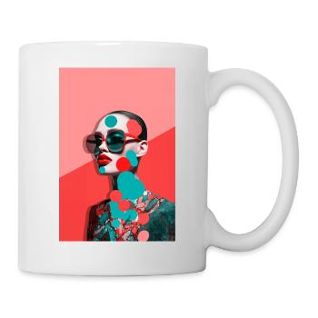 Trending Cool Women Pop Art Photo Collage - Mug - white - Right