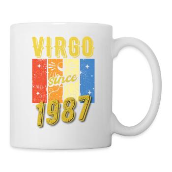 Vierge 1987 Cadeau d’anniversaire du zodiaque - Mug blanc - blanc - Droite