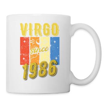 Vierge 1986 Cadeau d’anniversaire du zodiaque - Mug blanc - blanc - Droite