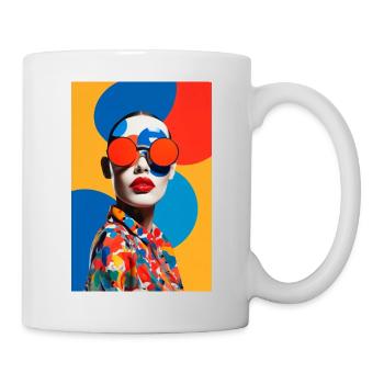 Trending Cool Women Pop Art Photo Collage - Mug - white - Right