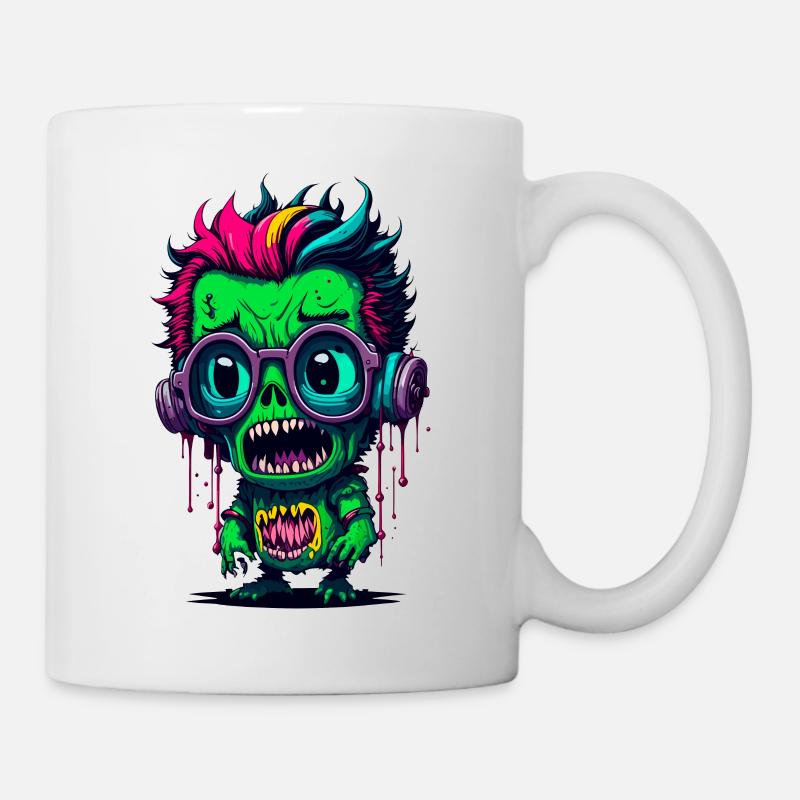 Colorful cool zombie - Mug - white