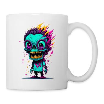 Bunter cooler Zombie - Tasse - Weiß - Rechts