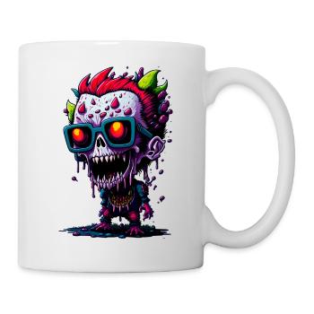 Colorful cool zombie - Mug - white - Right