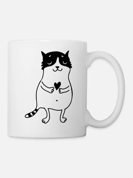 Katze - Tasse - Weiß
